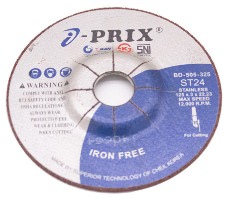 ĐÁ MÀI INOX IPRIX ST24 ST. STEEL 125 X 3 X 22.23MM